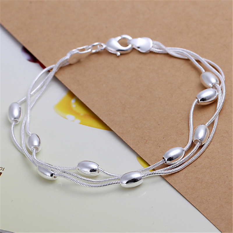 Big Sale 925 Sterling Silver Bracelets For Women Snake Chains Bracelets & Bangles Free Shipping ...