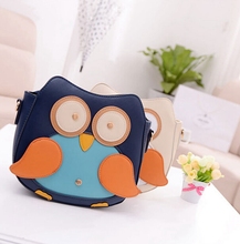 Owl Print Cartoon Purse Famous Designers Brand Little Girl Handbags Cute PU Leather Crossbody Bag Sac Pas Cher