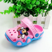 2015 Hot sale high quality children garden shoes boys and girls cartoon summer slippers for kids Babies Sandals