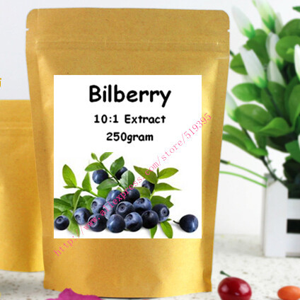 250g(8.8oz)Nature Bilberry Fruit 10:1 Extract Powder Powerful Antioxidant free shipping