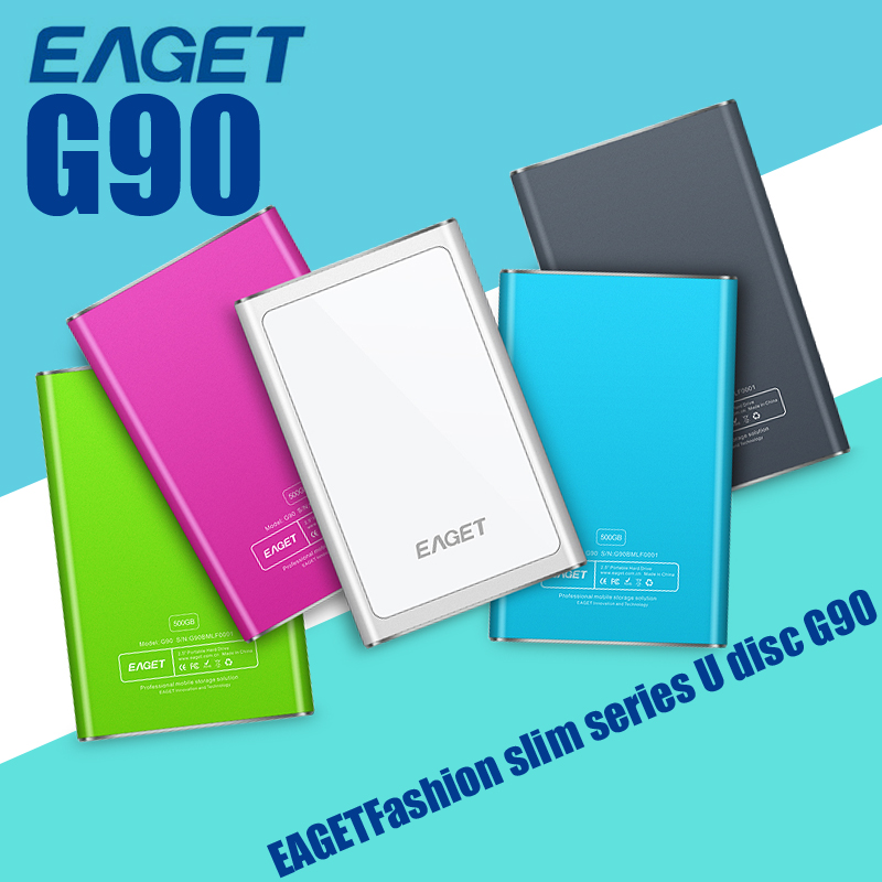 100% Original Eaget G90 External Hard Drive USB 3.0 for Laptop Desktop Hard Disk High Speed 500GB/1TB HDD Case Free Shipping