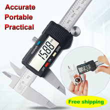 1 unid Carbon Fiber Composite 6 pulgadas 150 mm Vernier Digital calibrador electrónico gobernante envío gratis