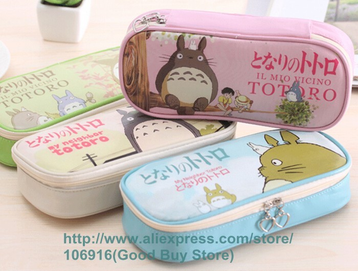 Гаджет  Hot 4 Colors Cute Totoro PU Pencil Bags & Case Cartoon Waterproof Cosmetic Bag & Storage Bag None Офисные и Школьные принадлежности