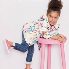 2016 New spring summer baby girl Sun protective clothing female child spring jacket Girls Cartoon Coat Q63