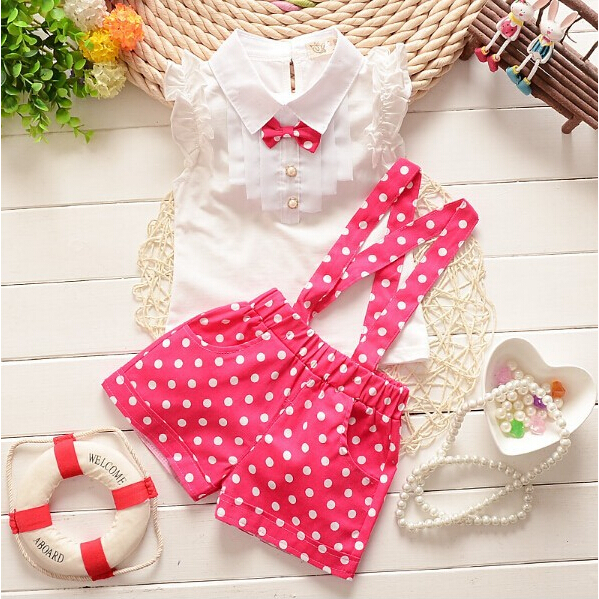 New 2015 summer girls clothing sets 3colors chiffon plaid sleeveless t shirt pant suits set baby
