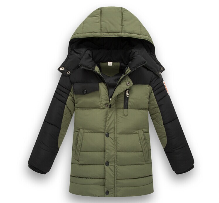 Children Winter Jackets Kids Parkas Thickening Outerwear Boys Down Coats Warmly Cotton-padded Jackets Plus Velvet Hooded Coats