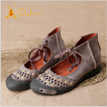 dames schoenen suede flats hippie boho mori girl women genuine leather shoes creepers zapatos mujer platform scarpe donna lolita