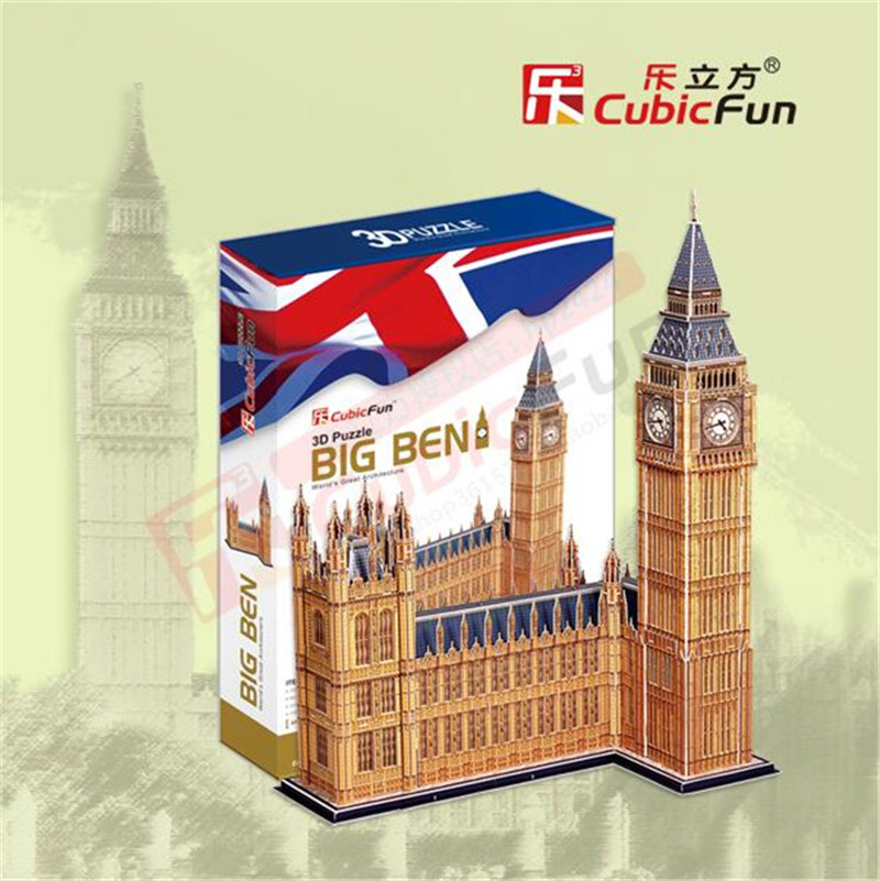 CubicFun 3D Puzzle Super Large Size UK Big Ben Intelligent Building Paper Puzzles Decoration Display