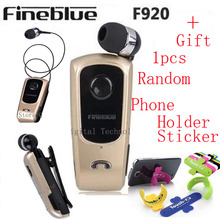 New Original Brand Wireless Bluetooth Headphone FineBlue F920 Calls Remind Vibration Wear Clip Headset For iPhone Samsung HTC