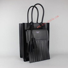 Acne stuios, new arrival 100% leather genuine leather hangbag ,ACNE black tassel leather tote bag,women handbag Totes