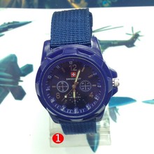 New 2015 Fashion men brand False 3 eye quartz watch weaving military sports watch men sports