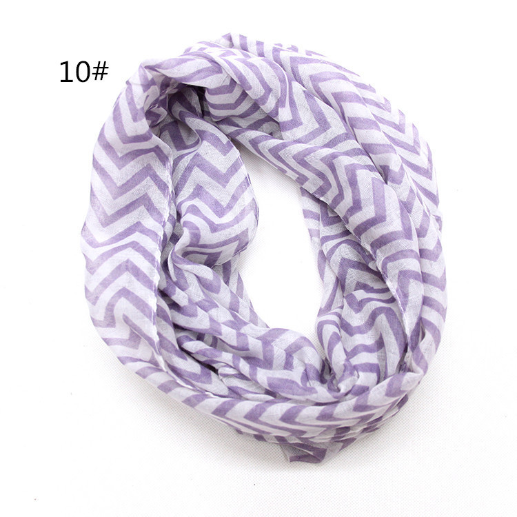 19 Colors American and Europe hottest women fashion double colors stripes wave soft silk scarf 