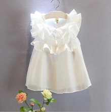 2016 High Quality Summer Girl Clothes Princess Chiffon Blouse