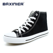 New Styles Lace-Up White Canvas Shoes Wholesale Men High Top Skateboard Sneakers