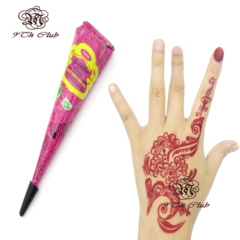 6pcs lot colored golecha henna tattoo paste cream cones 6pcs lot colored golecha henna tattoo paste cream cones
