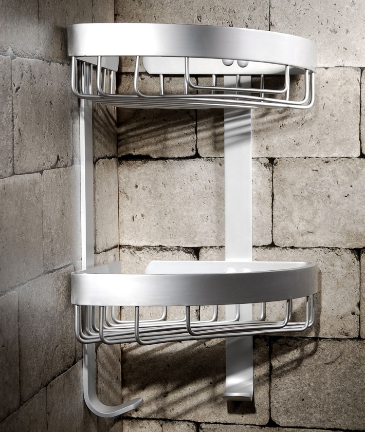 Wall mounted Corner rack Single tier Aluminum Shelf wall rack shelf Bathroom accessories bathroom furniture toilet 2525
