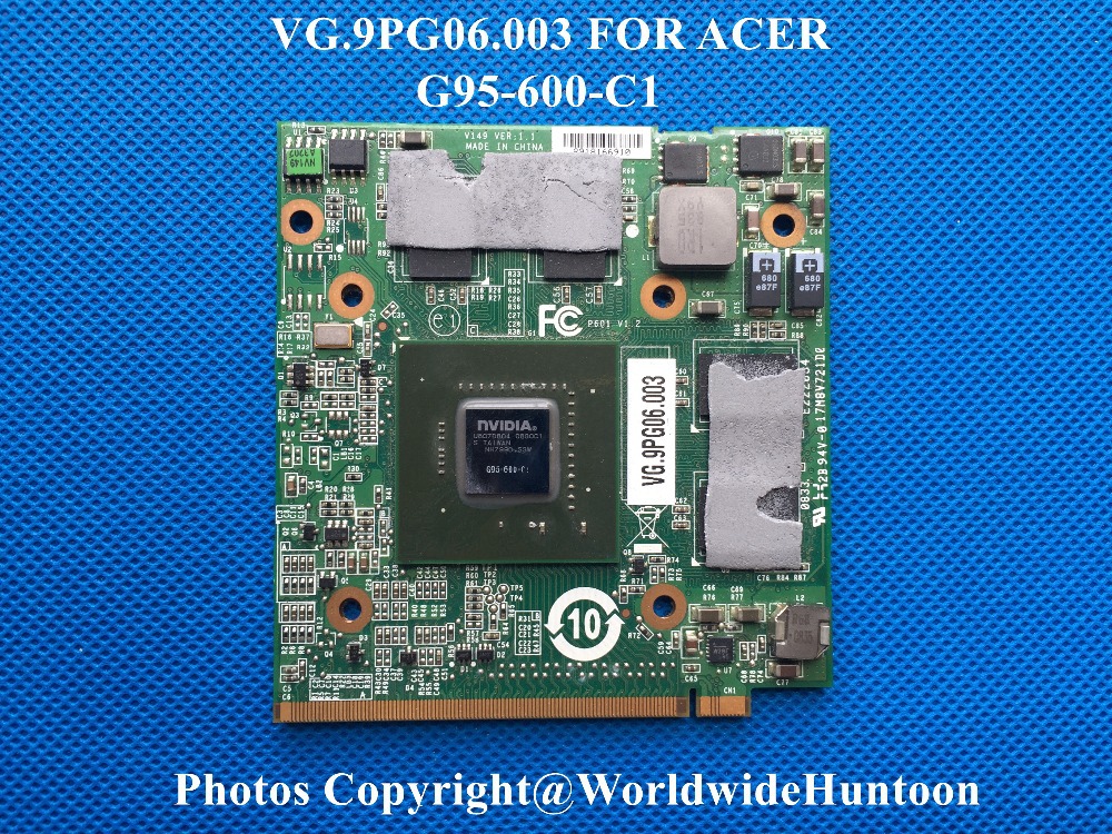 Original laptop VGA Card FOR ACER Aspire 8930G 6930G 6935G Video Card VG.9PG06.003 G96-600-C1 9600M GS DDR2 512MB MXMII 128Bit
