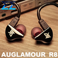 100% Newest Original AUGLAMOUR R8 In Ear Earphones Ear Hook Metal Earphones Upgrade HIFI Headphones DIY Headset