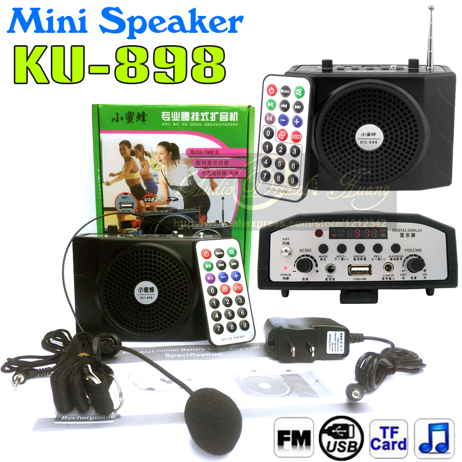 Free Shipping Loudspeaker With Microphone Voice Amplifier Booster Megaphone MP3 font b Speaker b font For