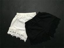 Summer Style Women s Casual Sexy Black White Shorts For Women Lace Trim High Waist Shorts