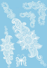 Latest design flash white waterproof henna tattoos fake tattoo tattoo transferable body arm shoulder wedding the bride