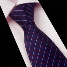 New Arrival Men’s Jacquard Weave Tartan Pattern Tie Necktie business wedding dinner silk tie free shipping