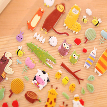 1 piece Kawaii ‘ Cute Zoo ‘ Cartoon Stickers Kids Toys 3D DIY Diary Decoration Scrapbooking kindergarten gift Label Decoration