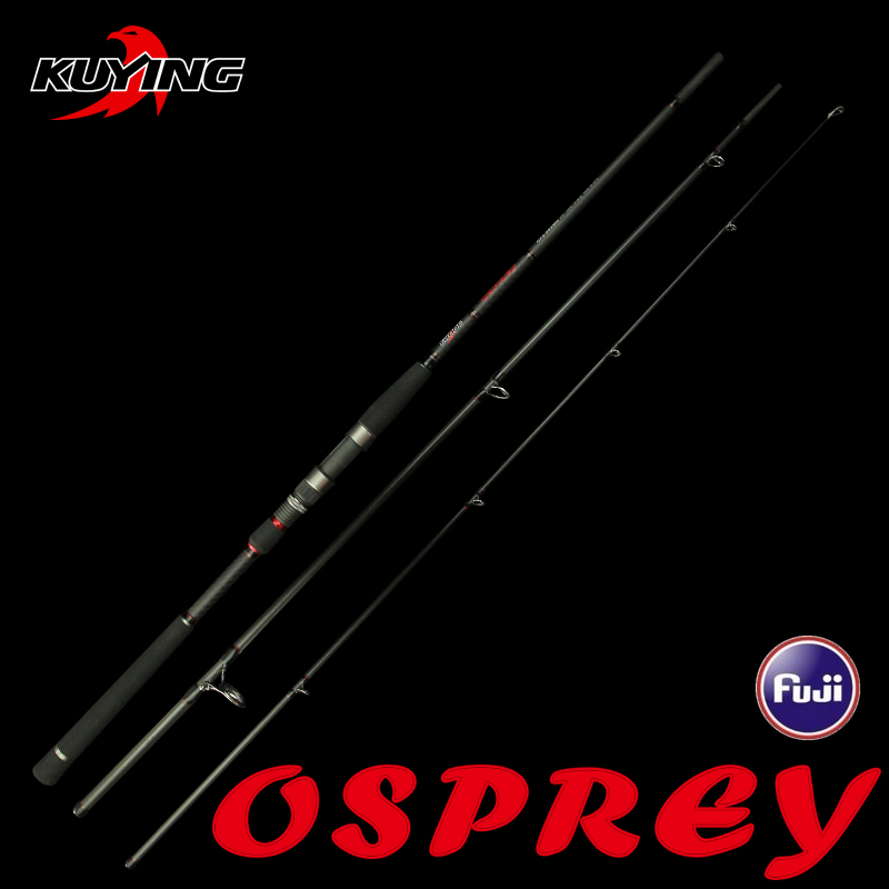 KUYING OPS2.7 2.9 3M Seabass Spinning Lure Fishing Rod with FUJI parts 3 sections light-weight for Bass Alburnus Free shipping