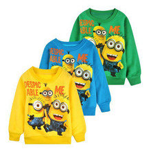 Fashion 2016 Tee Spring Unisex Despicable Me Minion Children Girl Cartoon Autumn Baby Print Tops Boys T Shirt Kid’s Clothes TX45