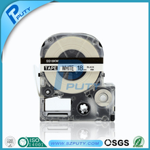 SS18KW 18mm Tepra label tape black on White KINGJIM LC tape cartridge for Tepra Pro SR150 labelworks tape