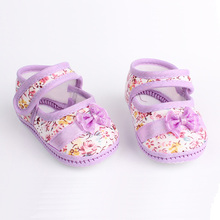 Baby Girl Shoes Flower Printed Toddler Infants Bowknot Prewalker Size 4 5 6