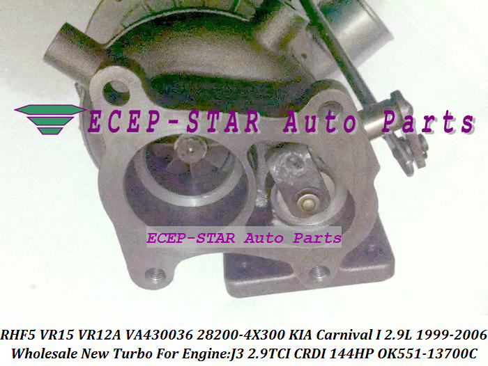 RHF5 VR15 VR12A VA430036 28200-4X300 OK551-13700C Turbo Turbocharger For KIA Carnival I 2.9L 1999-2006 J3 2.9TCI CRDI 144HP (3)