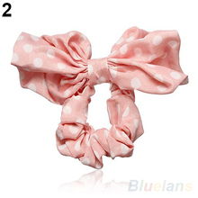 Hair Accessories Lovely Big Rabbit Ear Bow Headband Ponytail Holder Hair Tie Band Korean Style 06LW