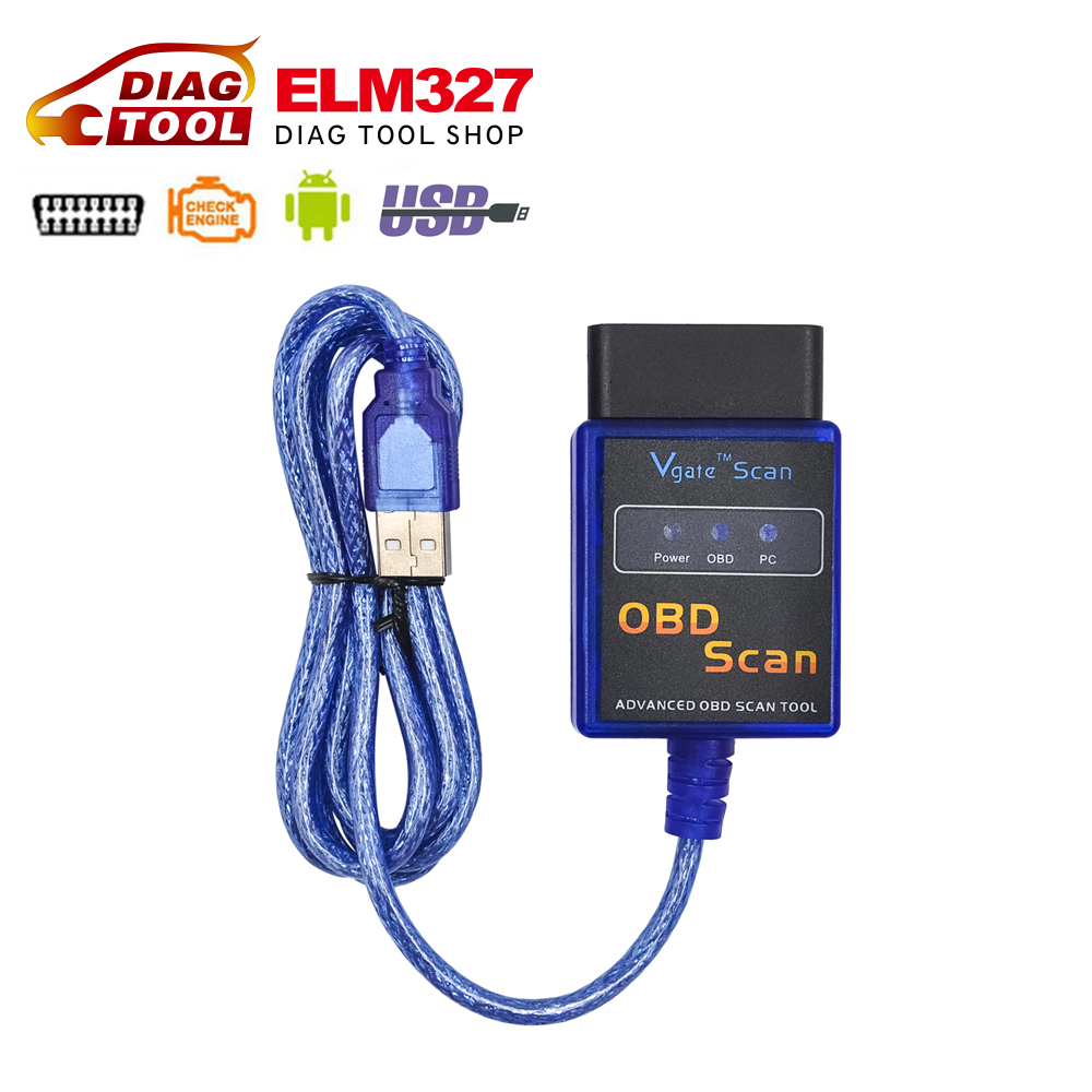 2015    +++  100%  Vgate USB ELM327 OBD 2 / OBDII ELM 327 V2.1  
