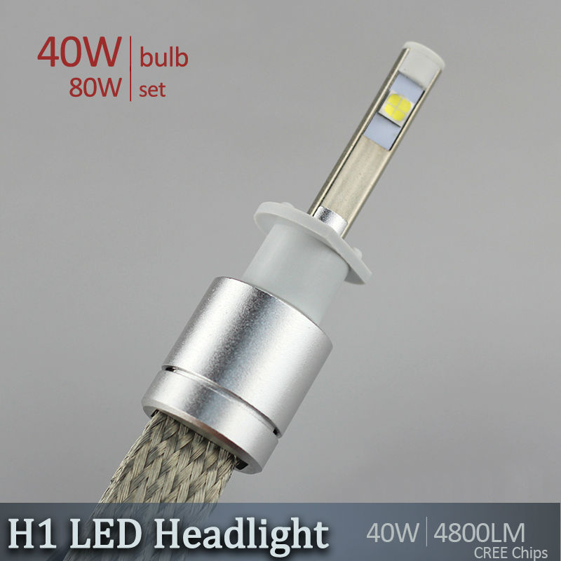 R3 LED Car Headlight CREE XHP-50 Chips 12V Car LED Headlight 40W 4800LM Aluminum H1 LED Headlight conversion Kit Xenon 1