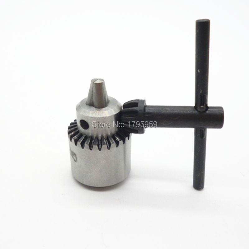 High Carbon Steel Micro Motor Electric Drill Chuck 0.3-4mm Clamping Range&1*Key