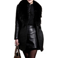 Women Fur Coat Jacket 2016 Winter Fashion Black Faux Fur Coat Womens Coats Faux Fur Collar