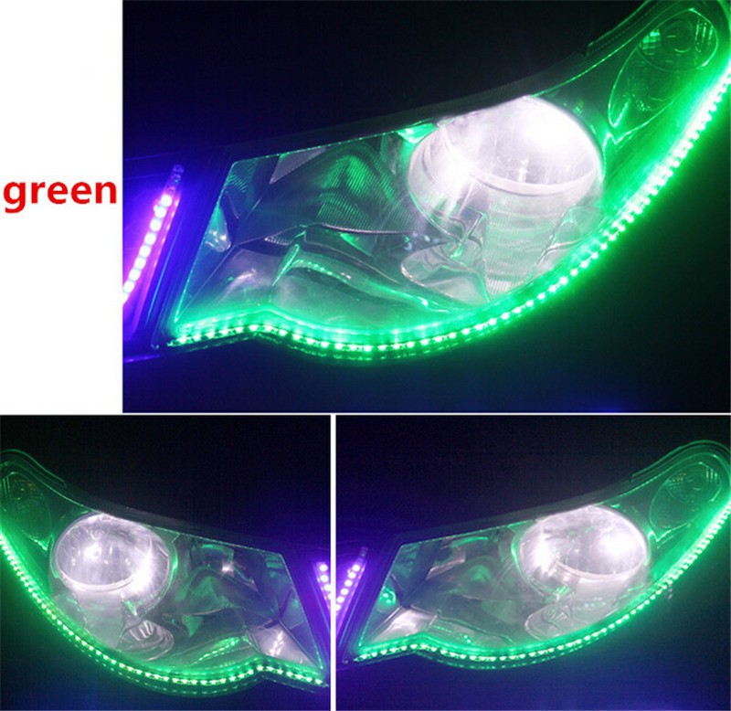 Car Eyebrow lamp light Daytime running lamp 60cm 3528 30 LED DIY Strip for bmw x1 x3 x5 x6 e84 f25 for benz glk300 glk350 2pcs (8)