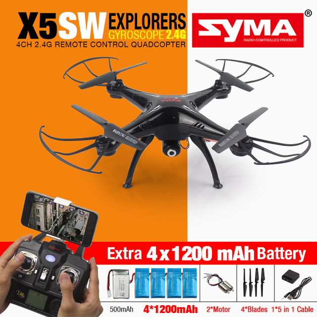СЫМА X5SW FPV RC Мультикоптер Drone с WI-FI Камера HD 2.4 Г 6-осевой Дрон Вертолет Игрушки С Полную Мощность 5 В. С. H8C