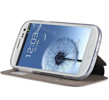 Luxury View Window Case For Samsung Galaxy S3 i9300 Flip Matte Leather Phone Bag Cover For