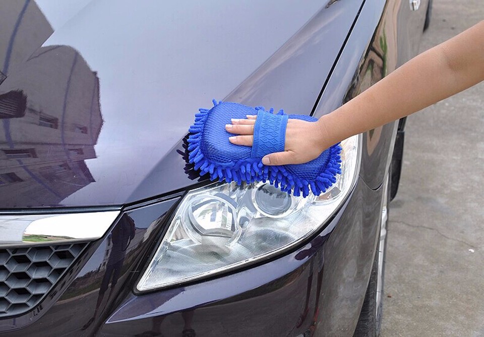 6Car Care 2PCS Top Quality Car Washer Ultrafine Fiber Microfiber Chenille Car Cleaning Sponge Car wash Wash Brush Wash Mitt