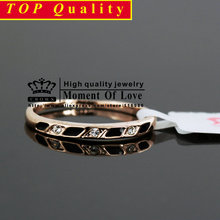 FREE SHIPPING 1PCS (CRP-016) italina high quality 18K Rose Gold Plated 6 PCS of zircon interweave love W ring Retail & wholesale