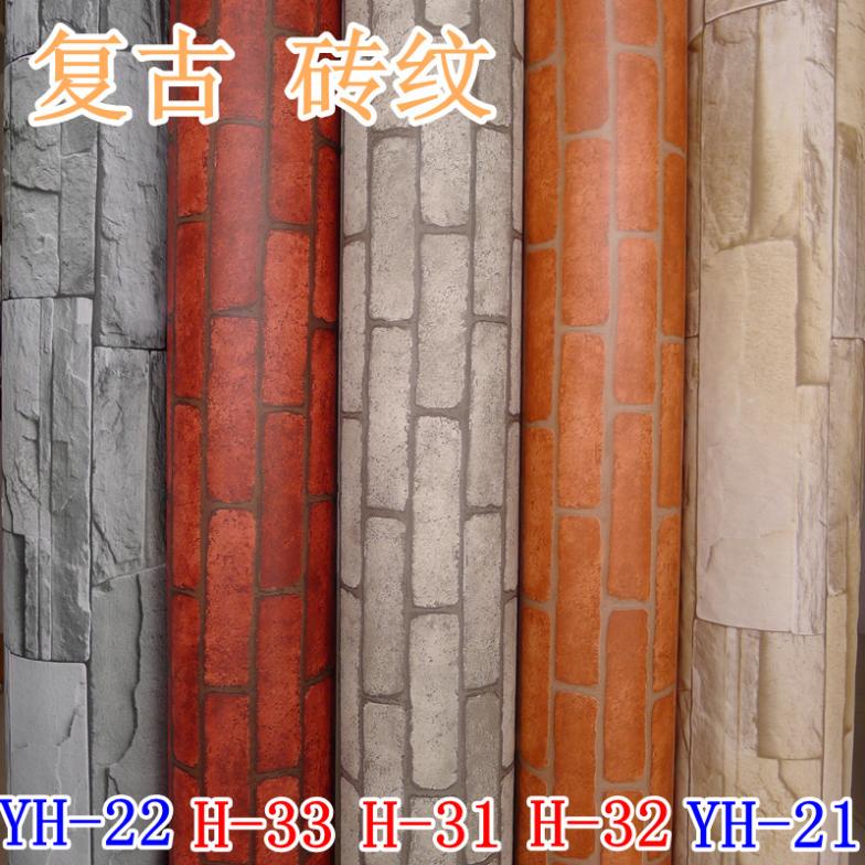 Фотография Rushed Tapete 60cm Wide Brick Pattern Stone Texture Wall Vinyl Furniture Stickers Self-adhesive Pvc Wallpaper Tv Backdrop