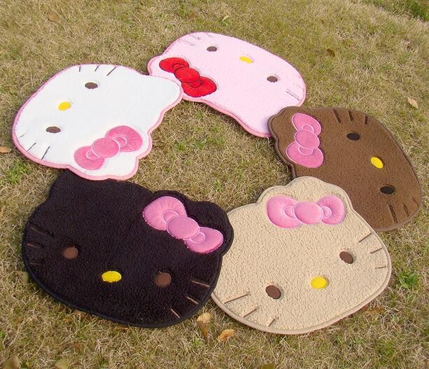 1x Cute Kawaii 50 60cm Hello Kitty Door Mat Ground Soft Shaggy