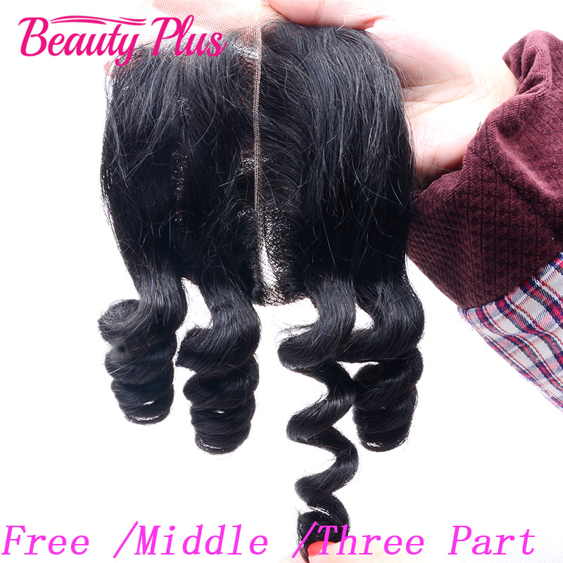 New Arrival Peruvian Funmi Hair Lace Closure 1pcs 7A Unprocessed Aunty Funmi Hair Bouncy Curly Closure Peruvian Hair Weaving