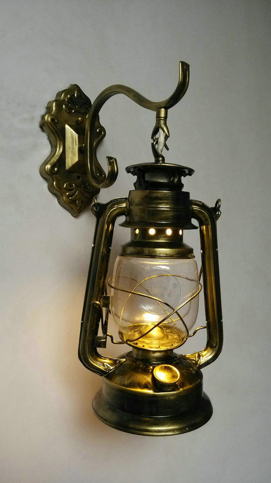 Vintage Iron Glass Wall Lamp E27 fashionable personalized Black Bronze Copper Kerosene Lamps