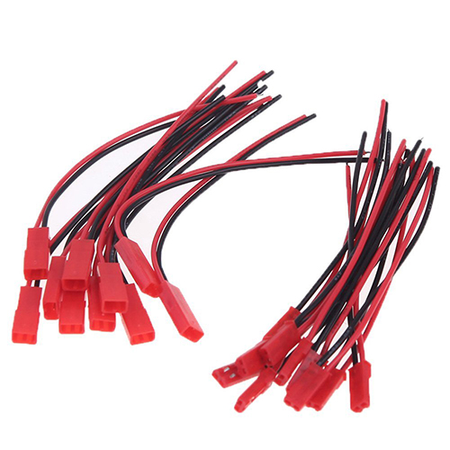10 Pair 100mm JST 2 Pin Connector Plug Cable Male Female for RC BEC Lipo Battery