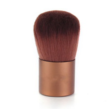 1Pcs Makeup Brush Aluminum Handle Fiber Bristles Brown Face Powder Blush Brushes Beauty Tools With Mini