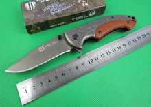 Oem Strider B47 bolsillo que acampa cuchillos de la supervivencia cuchillo de caza plegable herramienta de rescate de mango de madera 57HRC mejor que envía libremente