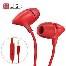 Hot Cute Earphone with Microphone UiiSii C100 Stereo Earbuds Portable Music Headset for iPhone /Xiaomi Cell Phones MP3 PC